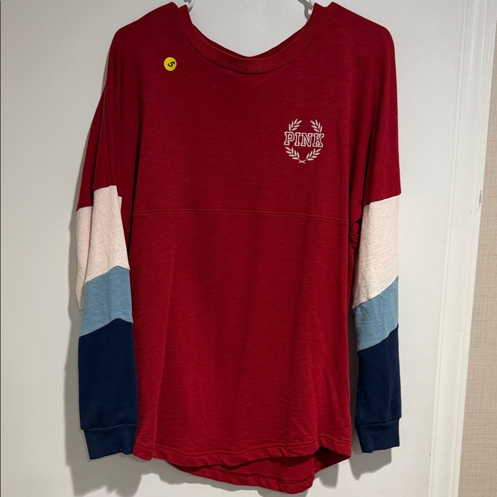 PINK Victoria's Secret Long Sleeve Shirt - Red, Blue, White